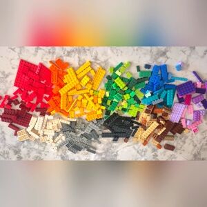Lego Lot 1lb Bricks & Plates Assorted Rainbow Colors